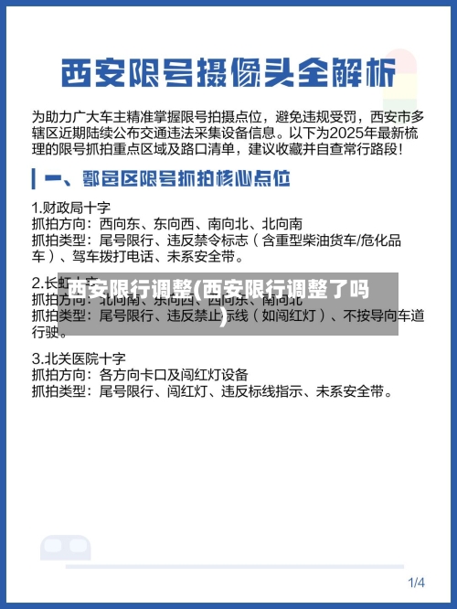 西安限行调整(西安限行调整了吗)-第2张图片
