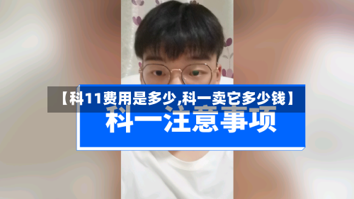 【科11费用是多少,科一卖它多少钱】-第2张图片