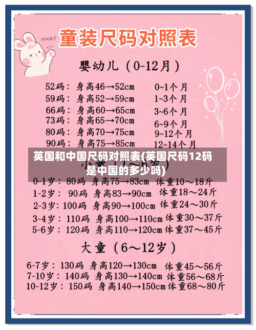 英国和中国尺码对照表(英国尺码12码是中国的多少吗)-第2张图片