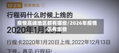 疫情高峰地区都有哪些/2026年疫情区有哪些