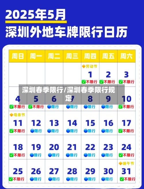 深圳春季限行/深圳春季限行规定-第2张图片