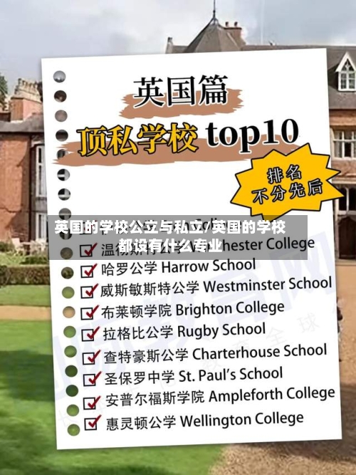 英国的学校公立与私立/英国的学校都设有什么专业