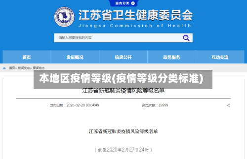 本地区疫情等级(疫情等级分类标准)