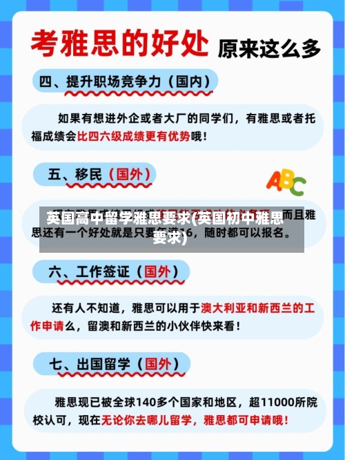 英国高中留学雅思要求(英国初中雅思要求)