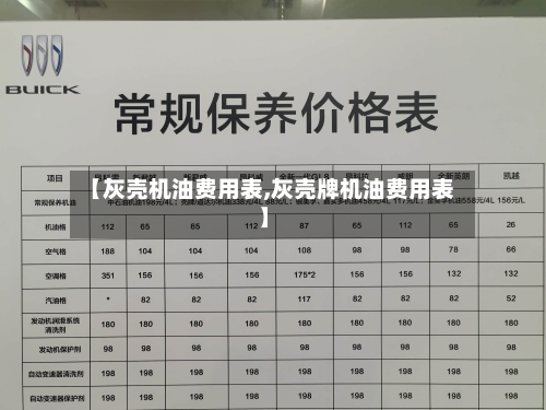 【灰壳机油费用表,灰壳牌机油费用表】-第3张图片