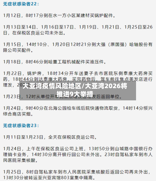 大亚湾疫情风险地区/大亚湾2026将推进9大举措-第2张图片