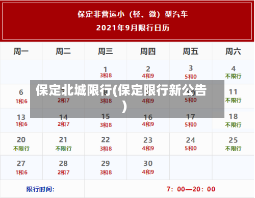 保定北城限行(保定限行新公告)-第3张图片