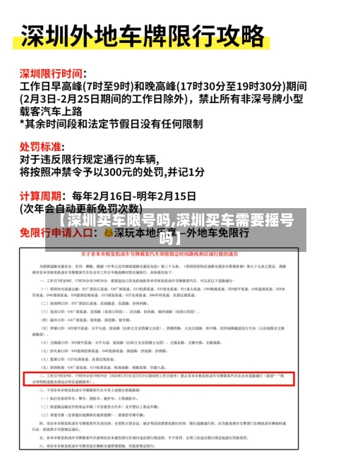 【深圳买车限号吗,深圳买车需要摇号吗】-第2张图片