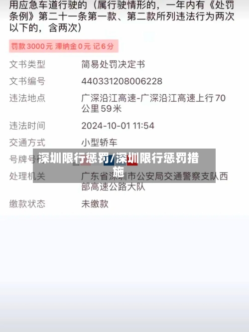 深圳限行惩罚/深圳限行惩罚措施-第2张图片
