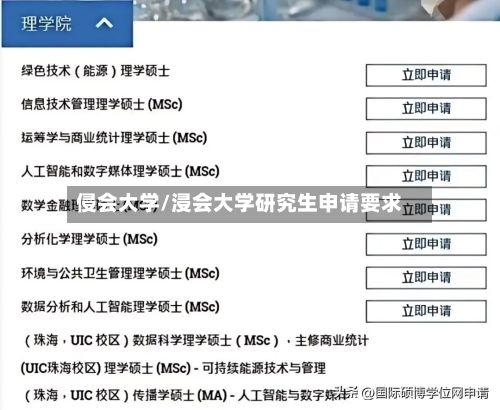 侵会大学/浸会大学研究生申请要求-第2张图片
