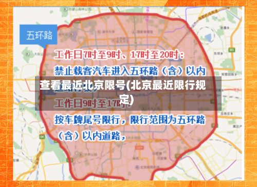 查看最近北京限号(北京最近限行规定)