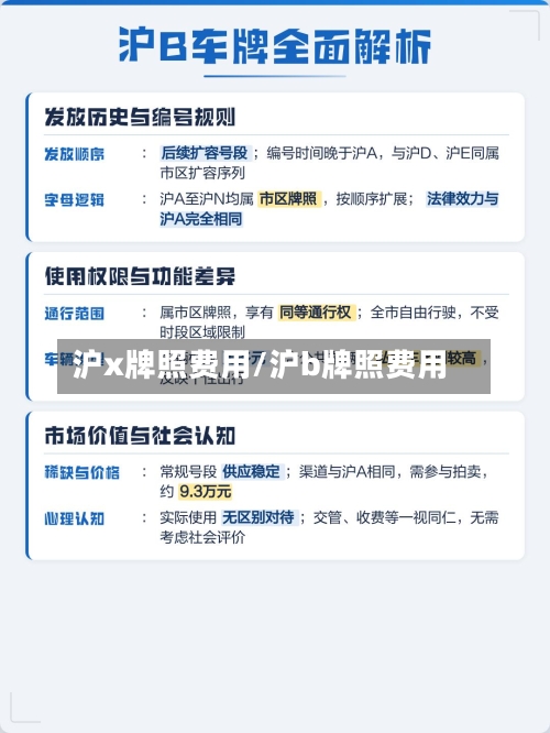 沪x牌照费用/沪b牌照费用-第3张图片