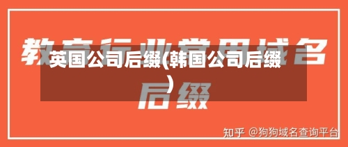 英国公司后缀(韩国公司后缀)