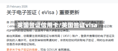 英国签证信用卡/英国签证visa
