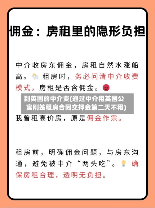 到英国的中介费(通过中介租英国公寓刚签租房合同交押金第二天不租)