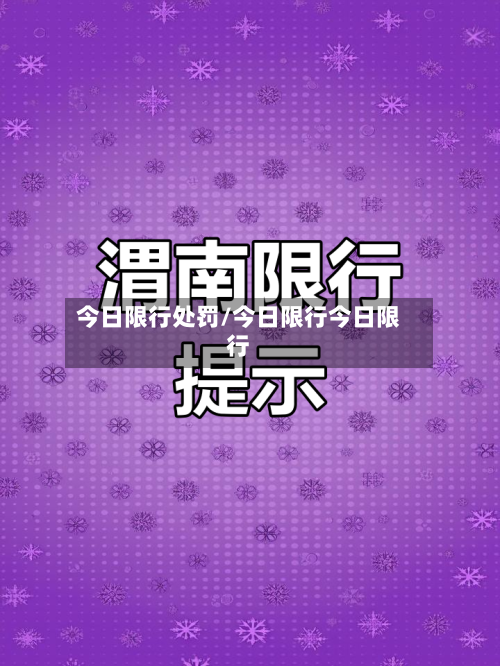 今日限行处罚/今日限行今日限行-第2张图片