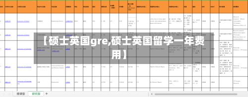 【硕士英国gre,硕士英国留学一年费用】-第2张图片