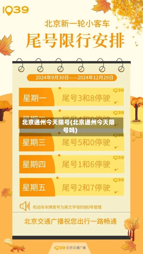 北京通州今天限号(北京通州今天限号吗)