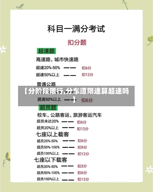 【分阶段限行,分车道限速算超速吗】