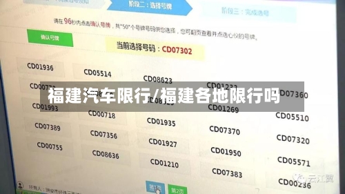 福建汽车限行/福建各地限行吗