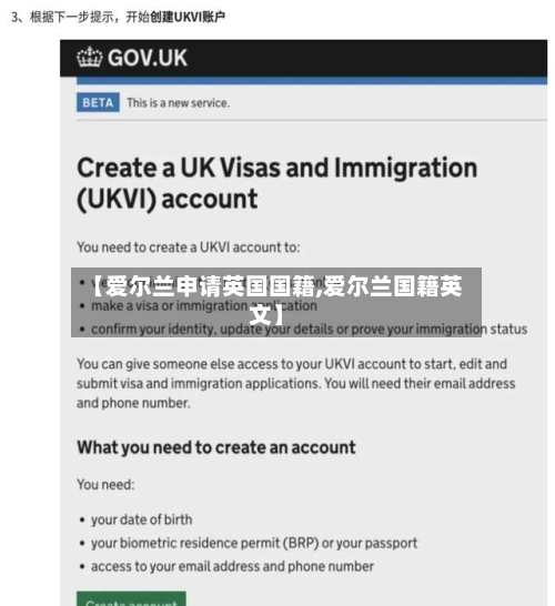 【爱尔兰申请英国国籍,爱尔兰国籍英文】