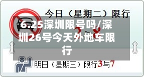 6.25深圳限号吗/深圳26号今天外地车限行-第2张图片