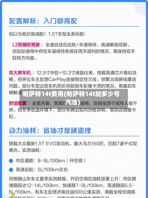 帕萨特14t费用(帕萨特14t加多少号汽油)