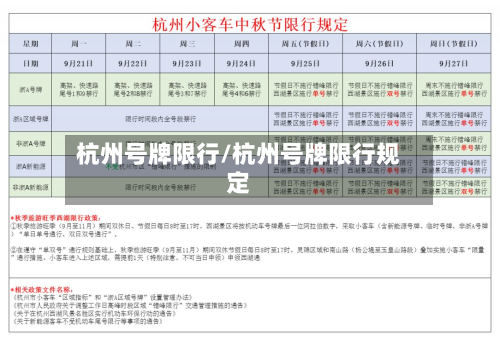 杭州号牌限行/杭州号牌限行规定