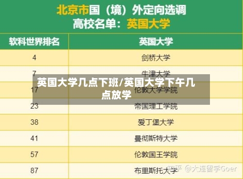 英国大学几点下班/英国大学下午几点放学
