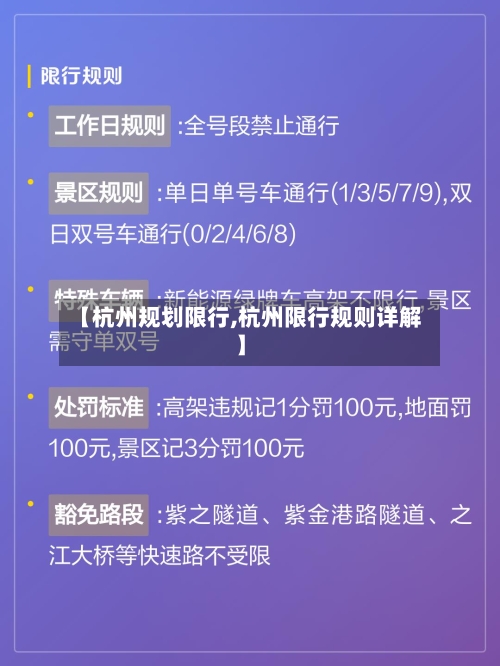 【杭州规划限行,杭州限行规则详解】-第2张图片