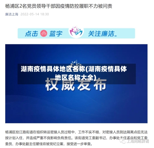 湖南疫情具体地区名称(湖南疫情具体地区名称大全)