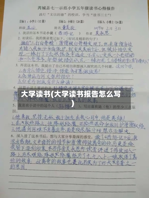 大学读书(大学读书报告怎么写)