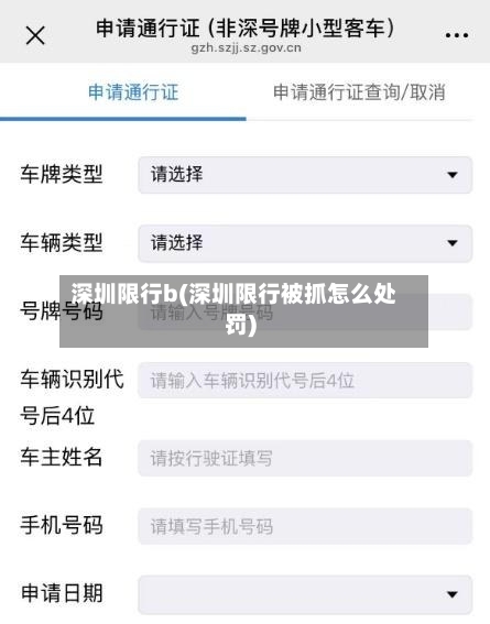 深圳限行b(深圳限行被抓怎么处罚)-第3张图片
