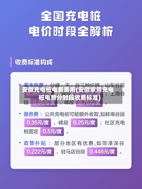 安徽充电桩电费费用(安徽家用充电桩电费分时段收费标准)