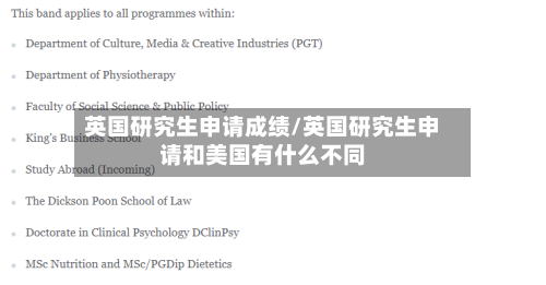 英国研究生申请成绩/英国研究生申请和美国有什么不同-第2张图片