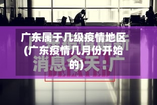 广东属于几级疫情地区(广东疫情几月份开始的)-第2张图片