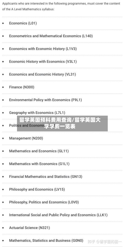 留学英国预科费用查询/留学英国大学学费一览表