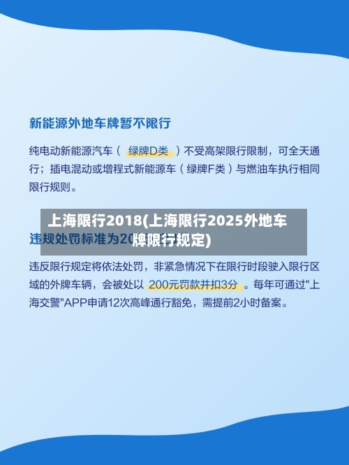 上海限行2018(上海限行2025外地车牌限行规定)-第2张图片
