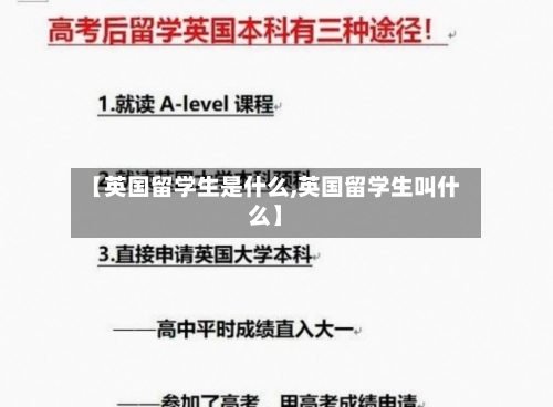 【英国留学生是什么,英国留学生叫什么】