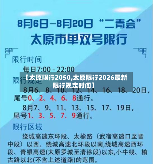 【太原限行2050,太原限行2026最新限行规定时间】