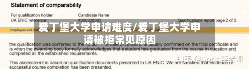 爱丁堡大学申请难度/爱丁堡大学申请被拒常见原因-第2张图片