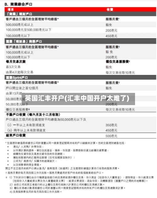 英国汇丰开户(汇丰中国开户太难了)-第3张图片